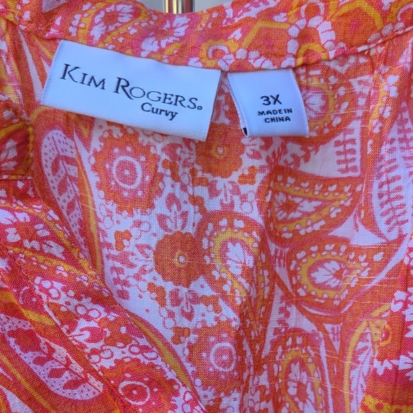 Plus Size Paisley Print Blouse by Kim Rogers Curvy XXXL - Picture 3 of 4